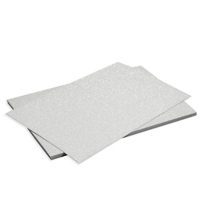 24 Sheets Silver Glitter Cardstock Paper for Scrapbooking, Arts, DIY Sparkle Crafts, 250Gsm, Double-Sided (8 X 12 In)