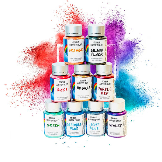 Edible Luster Dust Bundle (9 Colors) 15 Grams Each Tube
