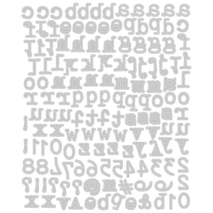 Thinlits Die Set 146 Pack, Alphanumeric Tiny Type Lower by Tim Holtz