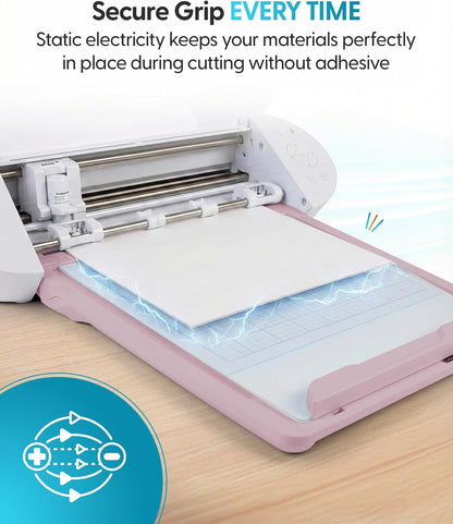 America Electrostatic Cutting Mat for Use with Cameo 5 and Cameo 5 plus Models - 12 X 12 (Matte Pink)