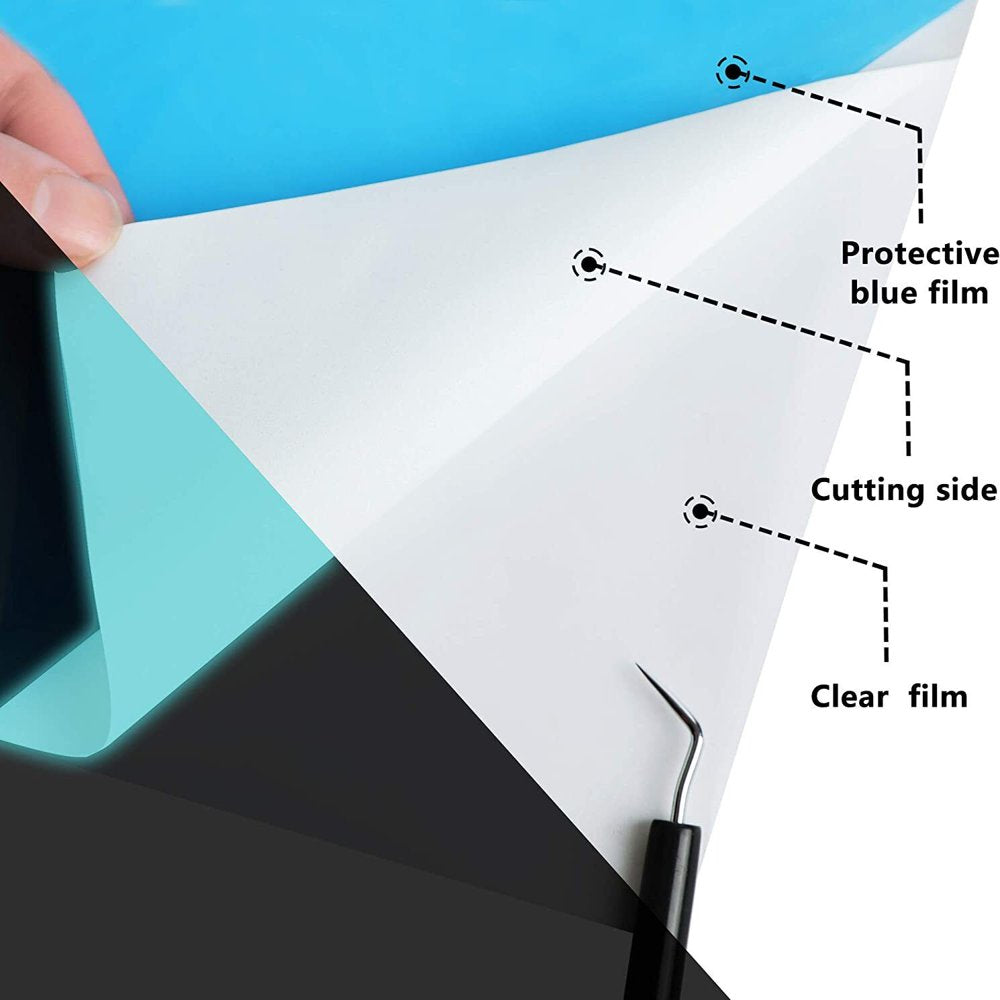 12" X 8FT Glow in the Dark White to Blue Green Heat Transfer Vinyl Iron on T-Shirt for Cricut & All Cutter Machine