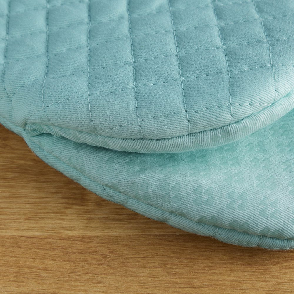 Asteroid Mini Oven Mitt Set, Aqua, 5.5"X8", Set of 2
