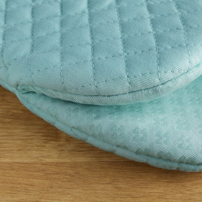 Asteroid Mini Oven Mitt Set, Aqua, 5.5"X8", Set of 2