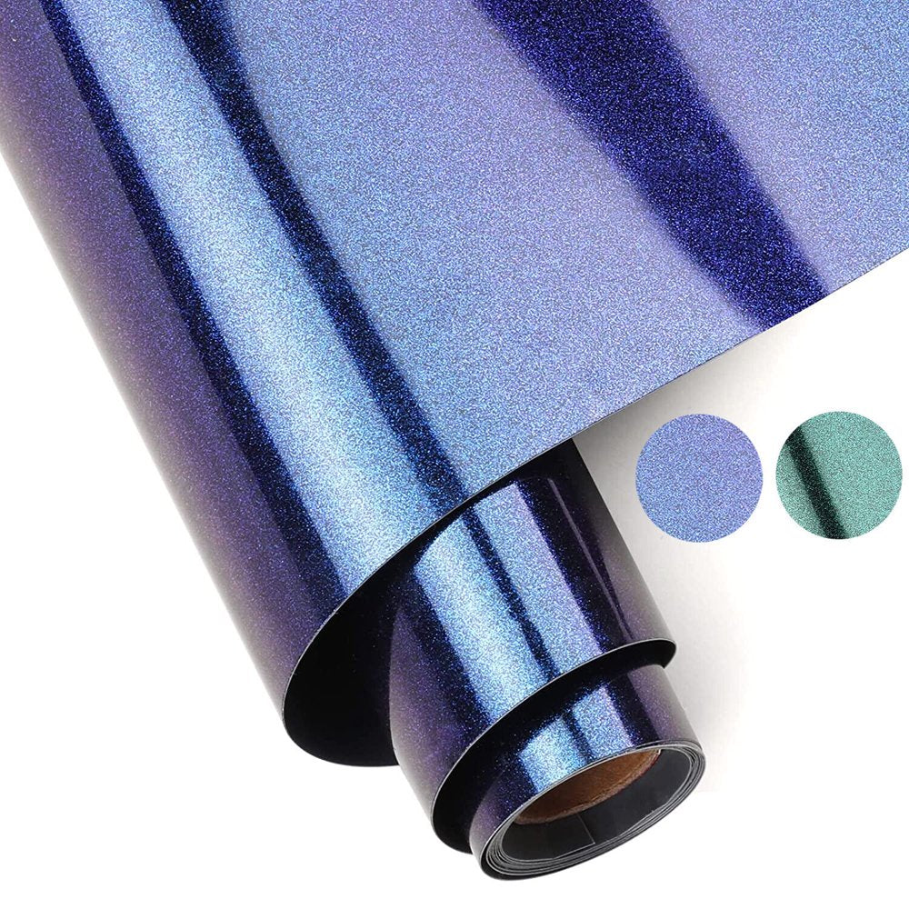 Blue to Purple Chameleon Permanent Vinyl 12" X 5 FT Adhesive Vinyl for Cricut Machine Handcraft