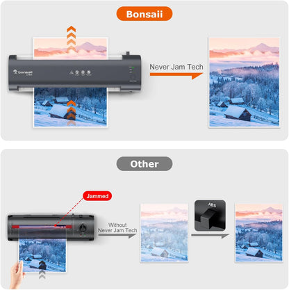 Bonsaii 13 Inch Thermal Laminator Machine, Upgraded Jam-Free Laminating | 3-Mode Heat for 3Mil/5Mil/Photo, 4-Min Fast Preheat, Fits 11X17/Letter/Legal, for Teachers/Office/Classroom