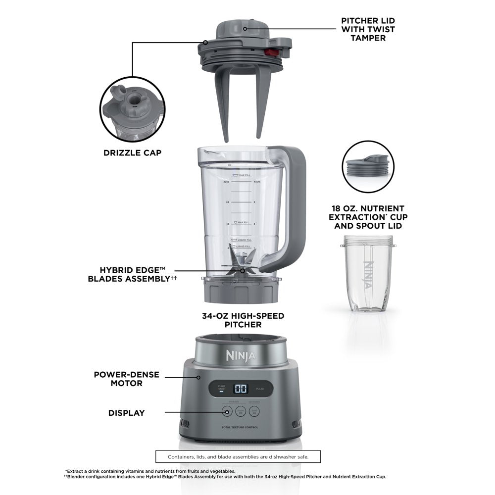 Twisti, HIGH-SPEED Blender DUO 3 Preset Auto-Iq Programs, 34 Oz. Pitcher Capacity, SS150