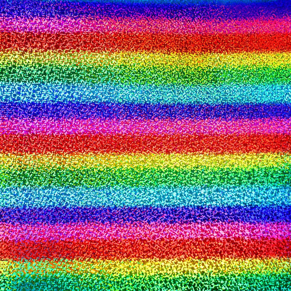 12" X 10 FT Metallic Rainbow Heat Transfer Vinyl Iron on Fabric HTV for T-Shirts, Clothing and Textiles, Easy Transfers