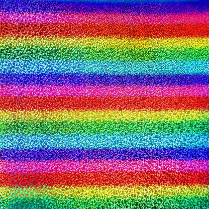 12" X 10 FT Metallic Rainbow Heat Transfer Vinyl Iron on Fabric HTV for T-Shirts, Clothing and Textiles, Easy Transfers