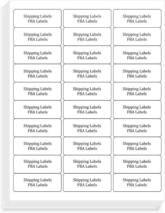 1" X 2-5/8" Shipping Address Labels 900 Label Stickers Paper for Laser/Inkjet Printer 30 per Page Printable Mailing Labels (30 Sheets, 900 Labels)
