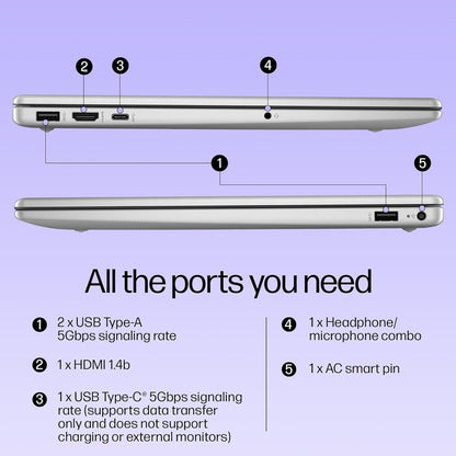 HP Pavilion 15.6" FHD Laptop Computer, 8GB DDR4 RAM, 256GB Pcie SSD, Intel N100 CPU, 2026 Edition, Portable Design, Wifi 6, Bluetooth, Webcam, Type-C, Office 365, Windows 11, Type C RJ45, Light Gray