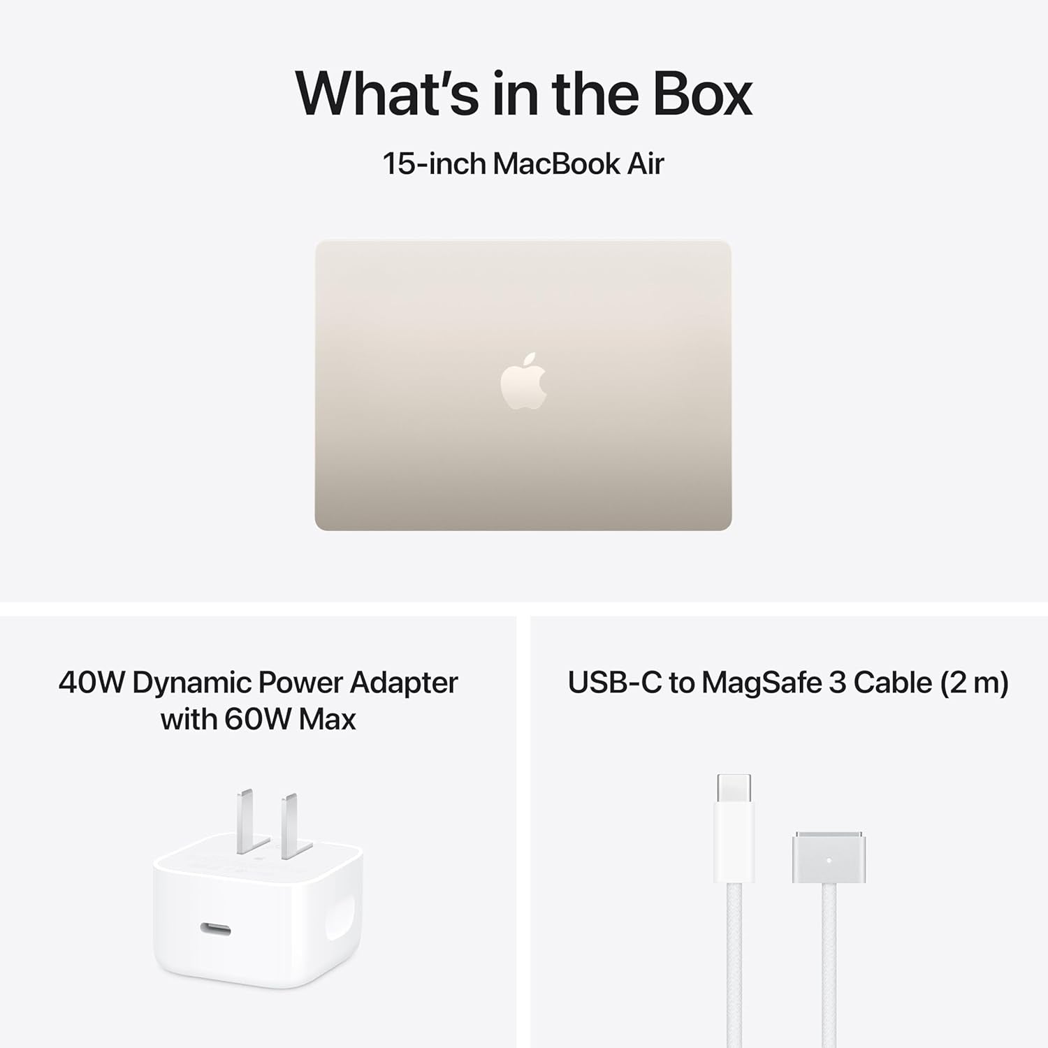Apple 2026 Macbook Air 15-Inch Laptop with M5 Chip: Built for AI, 15.3-Inch Liquid Retina Display, 24GB Unified Memory, 1TB SSD, 12MP Center Stage Camera, Touch ID, Wi-Fi 7; Starlight