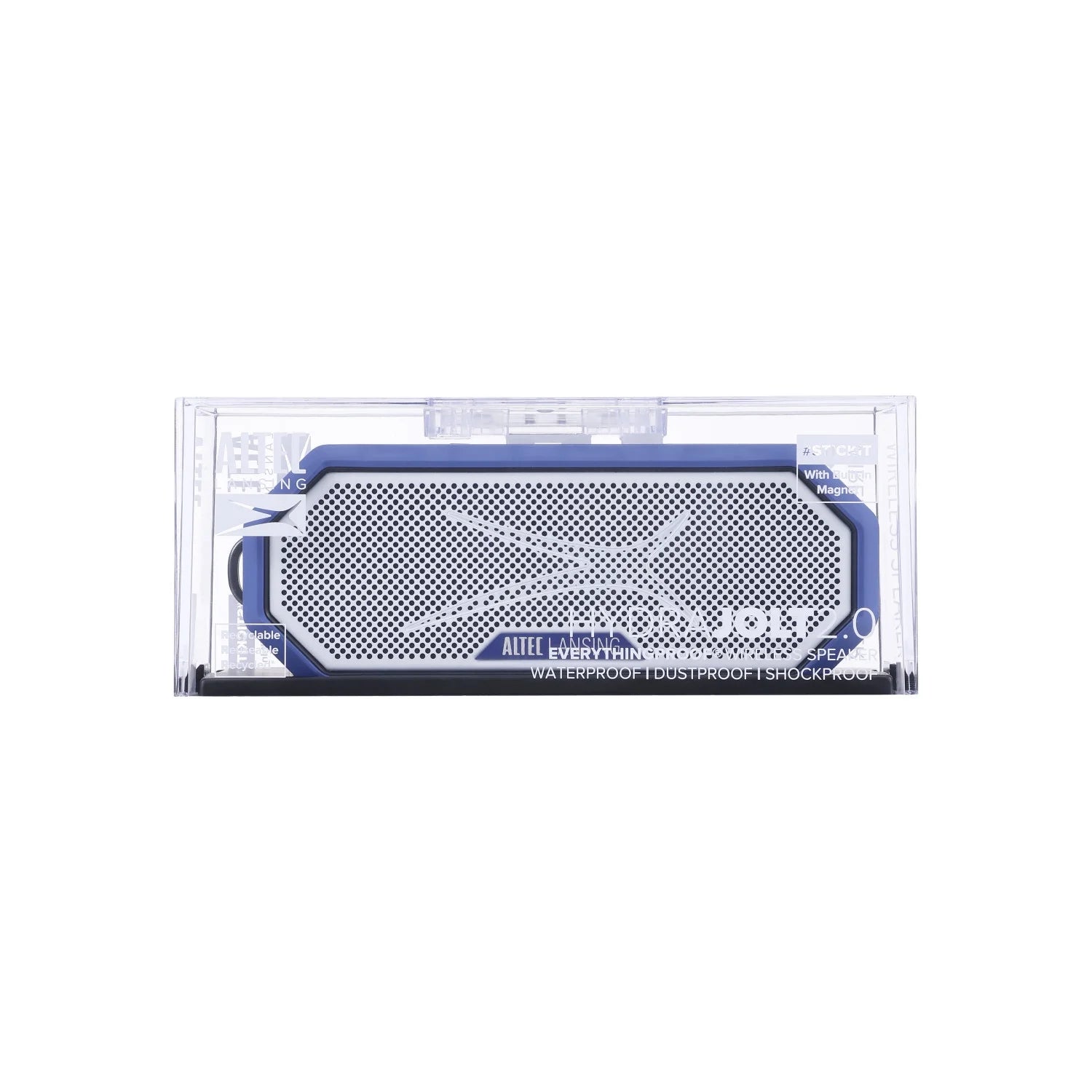 Hydra Jolt 2.0 Everything Proof Wireless Magnetic Portable Bluetooth Speaker, Periwinkle Blue White, IMW1202-PERIWT