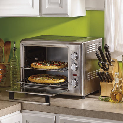 Countertop Oven with Convection and Rotisserie, Baking, Broil, Extra Large Capacity, Stainless Steel, 31103