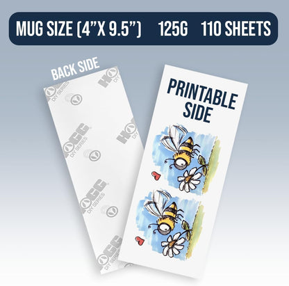 Hogg Sublimation Paper 4 X 9.5, 110 Sheets, 125 GSM, 4 X 9.5 Sublimation Paper for Tumblers, Papel Para Sublimacion, Compatible with Sawgrass and Epson, Heat Transfer Sheets, Printer Supplies