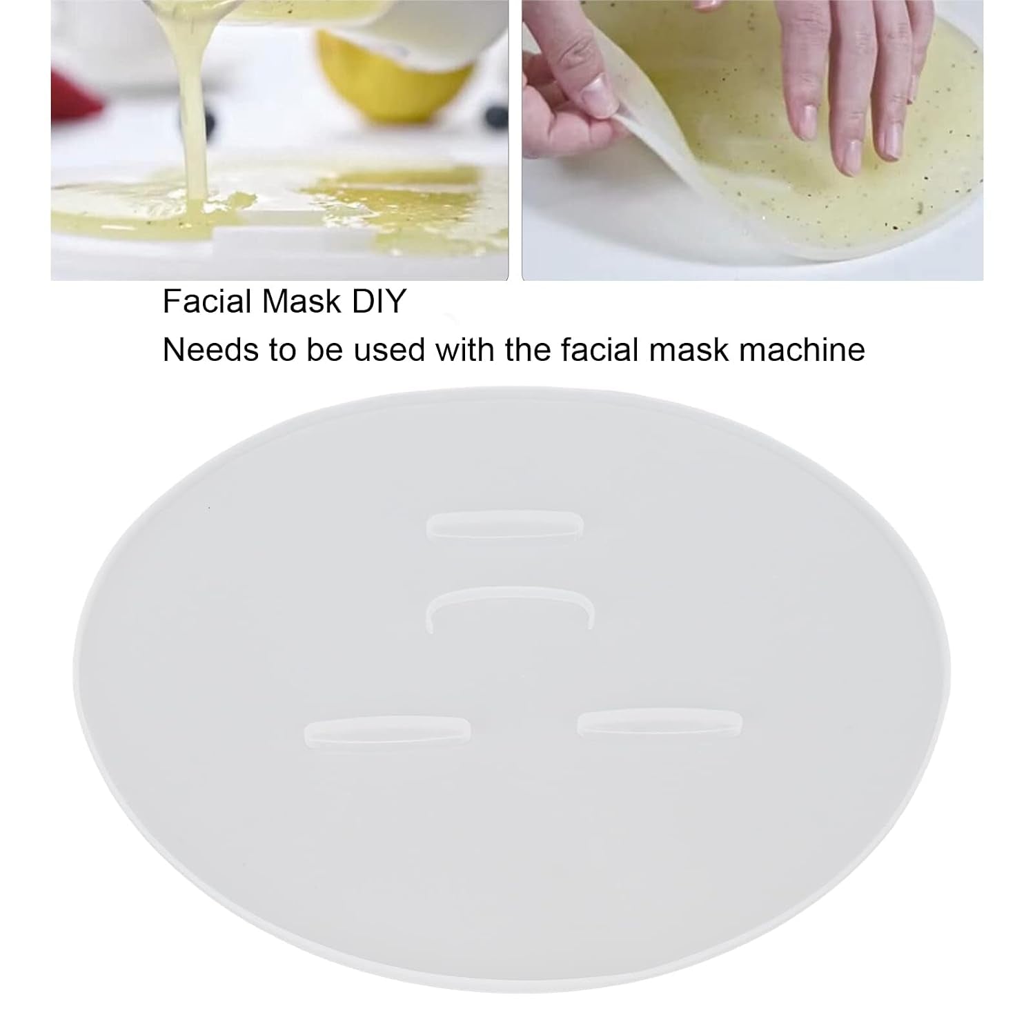 DIY Face Mask, Mask for Fruit and Vegetables Maker Machine, Silicone Reusable Mask Making Plate Skin Care Mask Machine Accessory