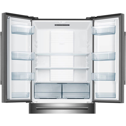 18 Cu. Ft. Counter Depth 3-Door French Door Refrigerator 32 Inch Wide, Stainless Steel, Condition: New