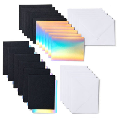 Joy™ Insert Cards, Black/Silver Holographic - A2