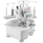 Serger Overlock Sewing Machine, 1250 Stitches per Minute, 3 and 4 Thread Capability, with LED Light and Strong Suction Feet, Heavy-Duty Metal Frame Sewing Machine for Various Fabrics, White