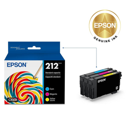 212 Claria Ink Standard Capacity Color Combo Pack (T212520-S) Works with Workforce WF-2830, WF-2850, Expression XP-4100, XP-4105