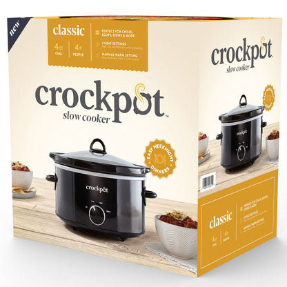 4-Quart Classic Slow Cooker, Black