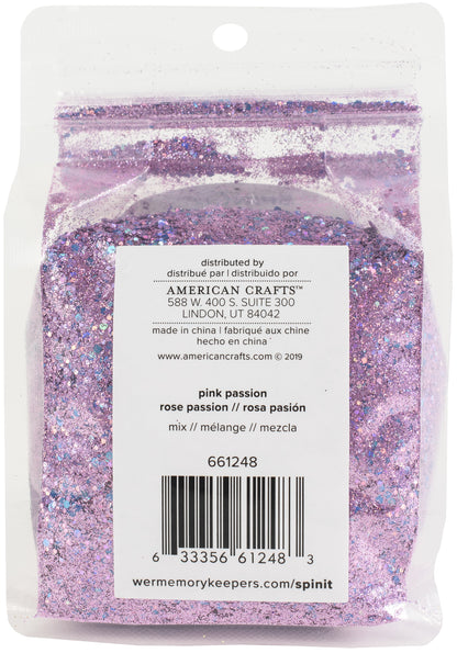 Spin It Glitter Mix 10Oz-Pink Passion