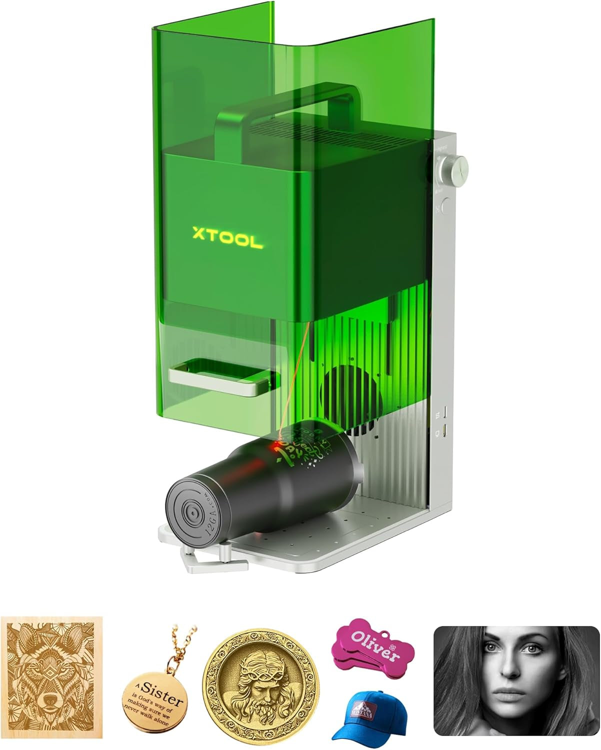 F1 2-In-1 Dual Laser Engraver, Lightning Speed Portable Laser Engraving Machine, HD Laser Engraver for Jewelry, Metal, Wood, Leather