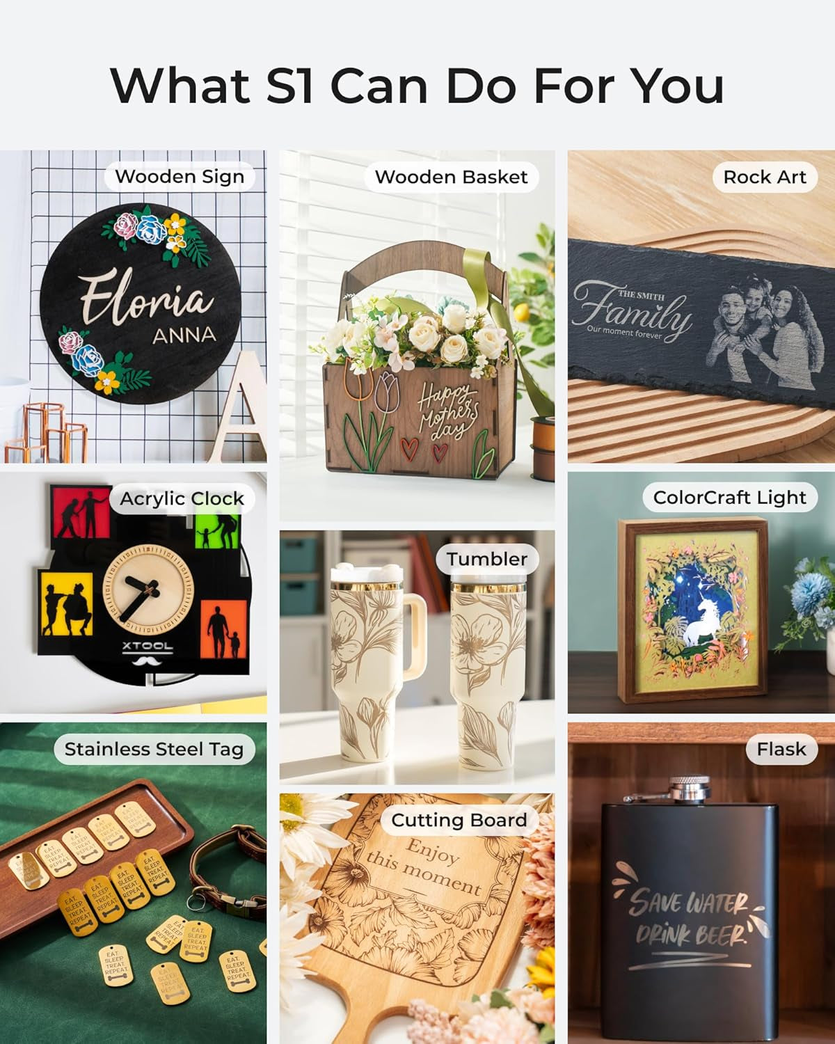 S1 40W Laser Cutter and Laser Engraver for Tumblers, 23.93" X 15.16" Bed Size, 600Mm/S Speed, Laser Engraving Machine, Laser Engraver for Wood and Metal, Acrylic, Big Project - Rotary Bundle