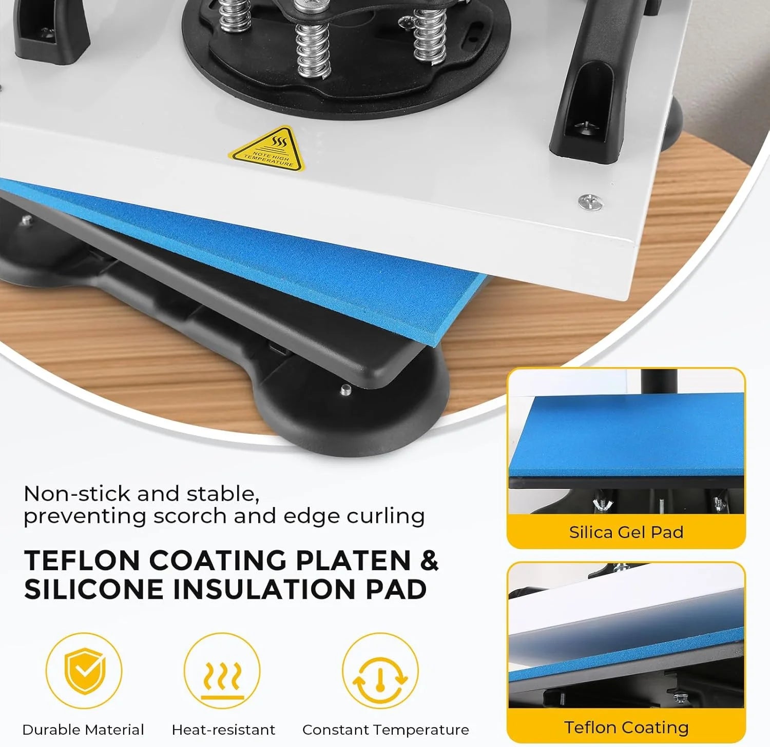 Adnoom Heat Press 12X10 with 360°Swing-Away Design, 650W Digital Shirt Press Machine with LCD Control Panel, DIY Vinyl Heat Press Sublimation Machine for T-Shirts, Canvas, Bags