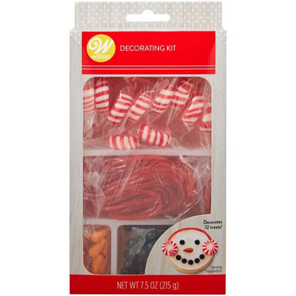 Winter Snowman Cookie or Cupcake Decorating Kit, Decorates 12