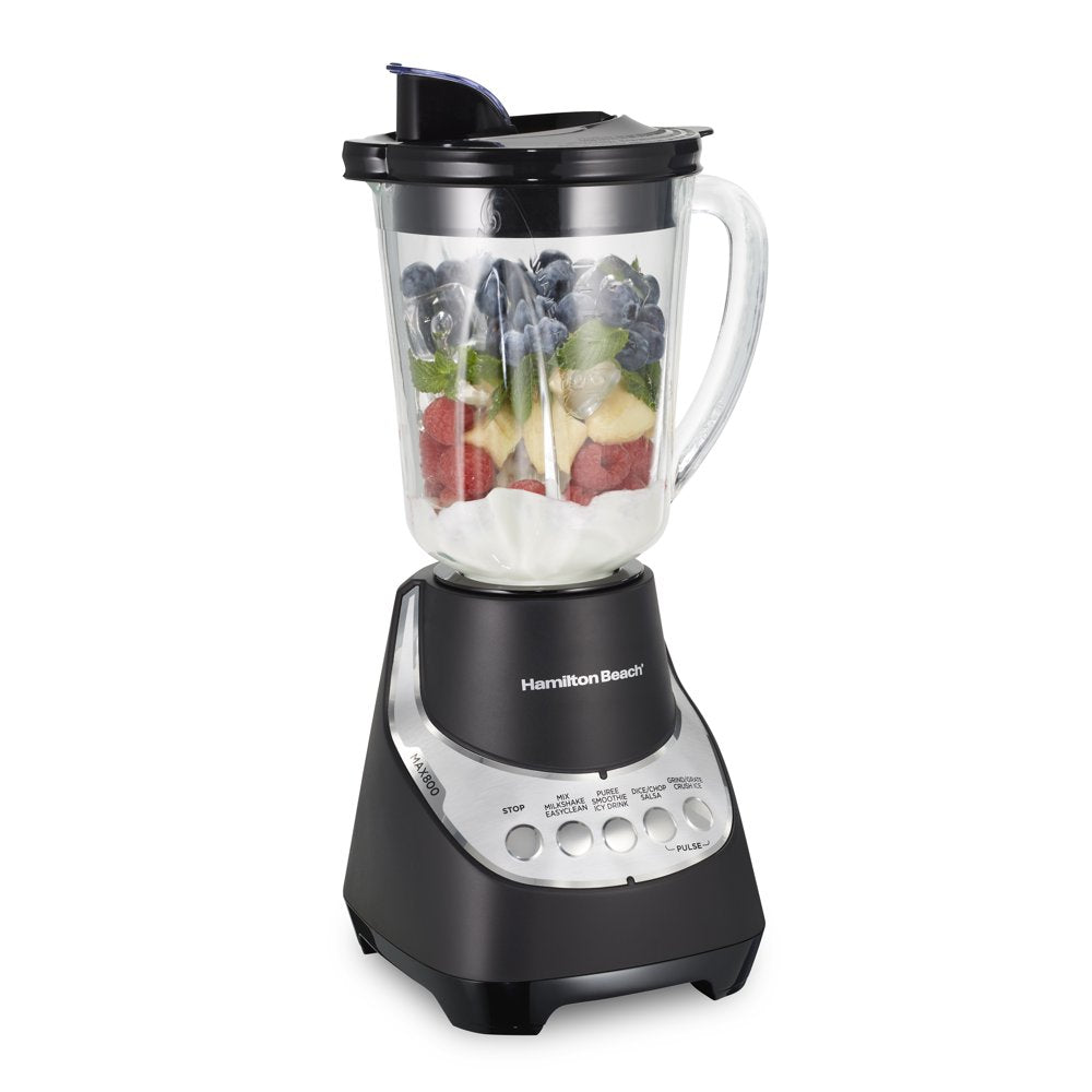 Wave Action Quiet Blender, 48 Oz. Glass Jar, 12 Blending Functions, Black, New, 53530F