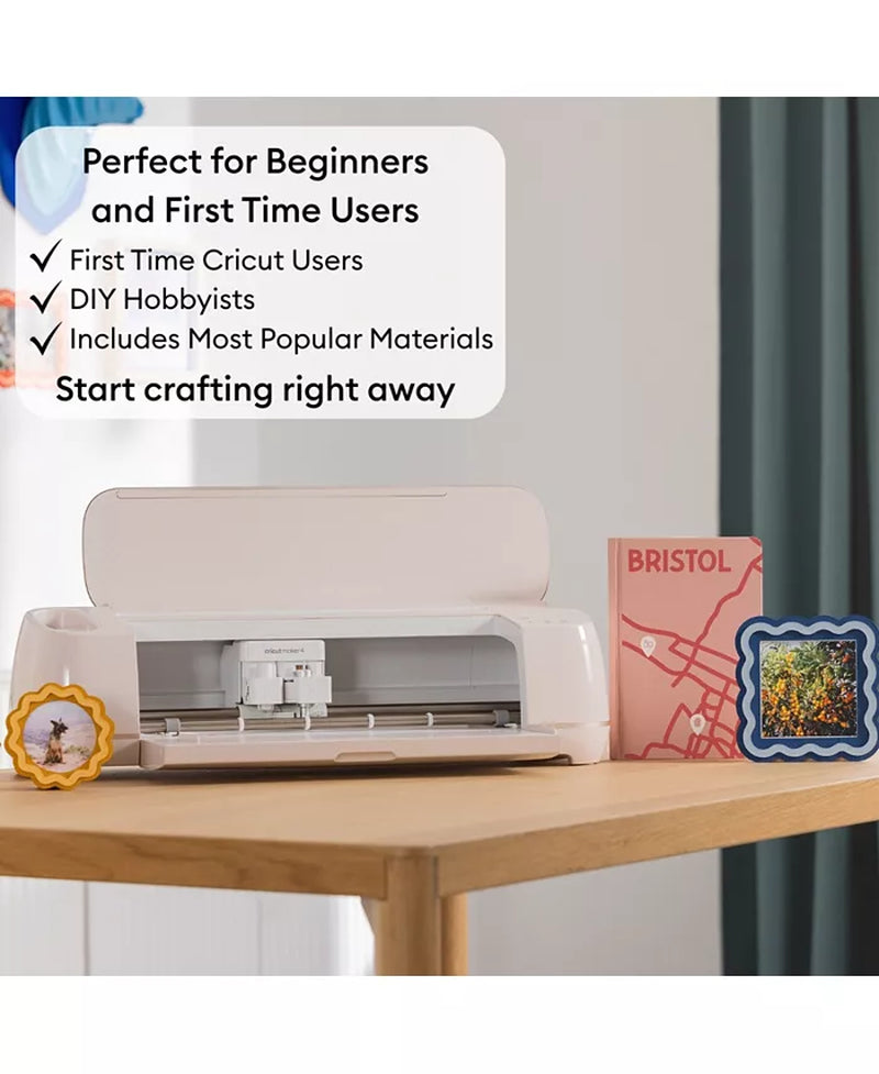 Maker 4 Cutting Machine with Vinyl and Iron-On Sheets Bundle
