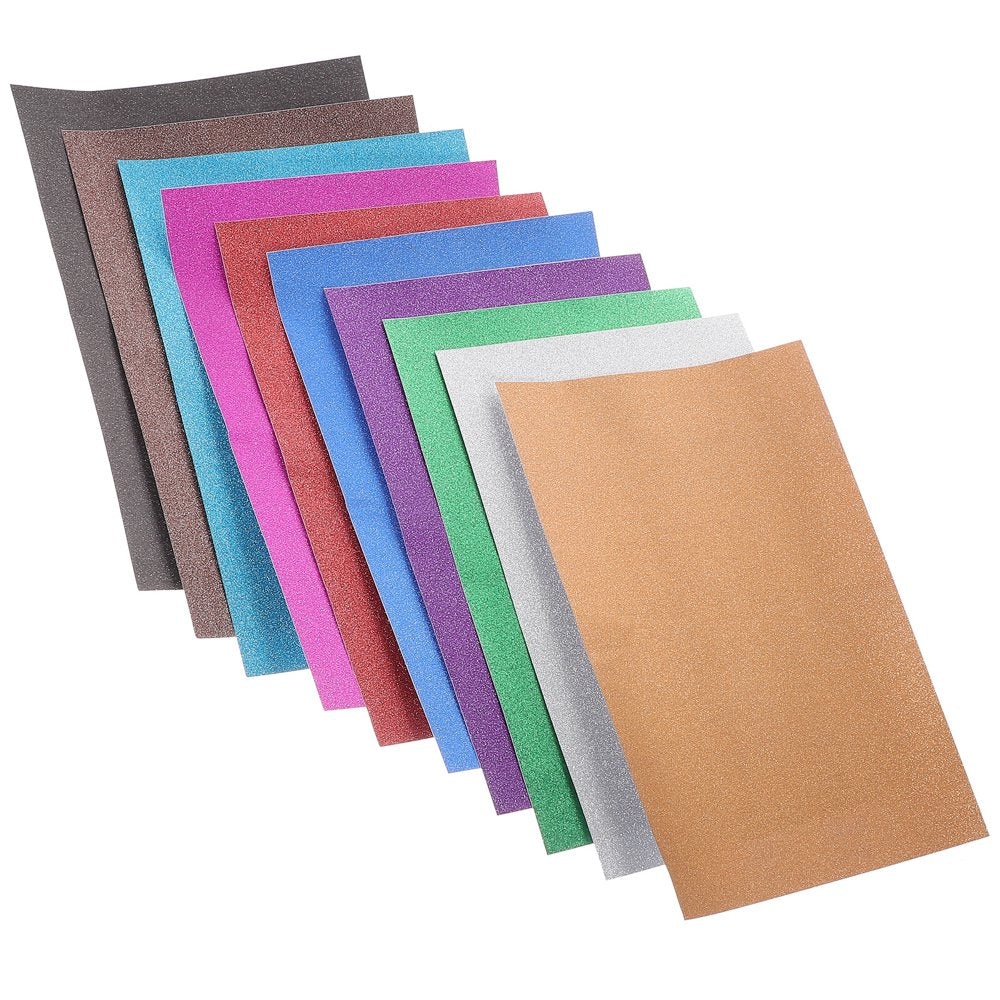 20 Sheets Glitter Craft Paper Sparkle Cardstock Papers Self Adhesive Shiny Glitter Paper