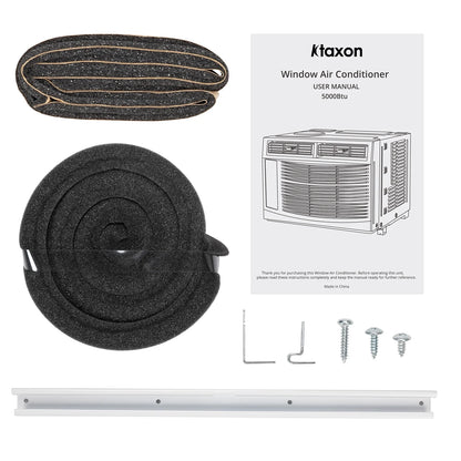 Window Air Conditioner 5000 BTU, 7 Temperature,2 Cooling and Fan Settings,White