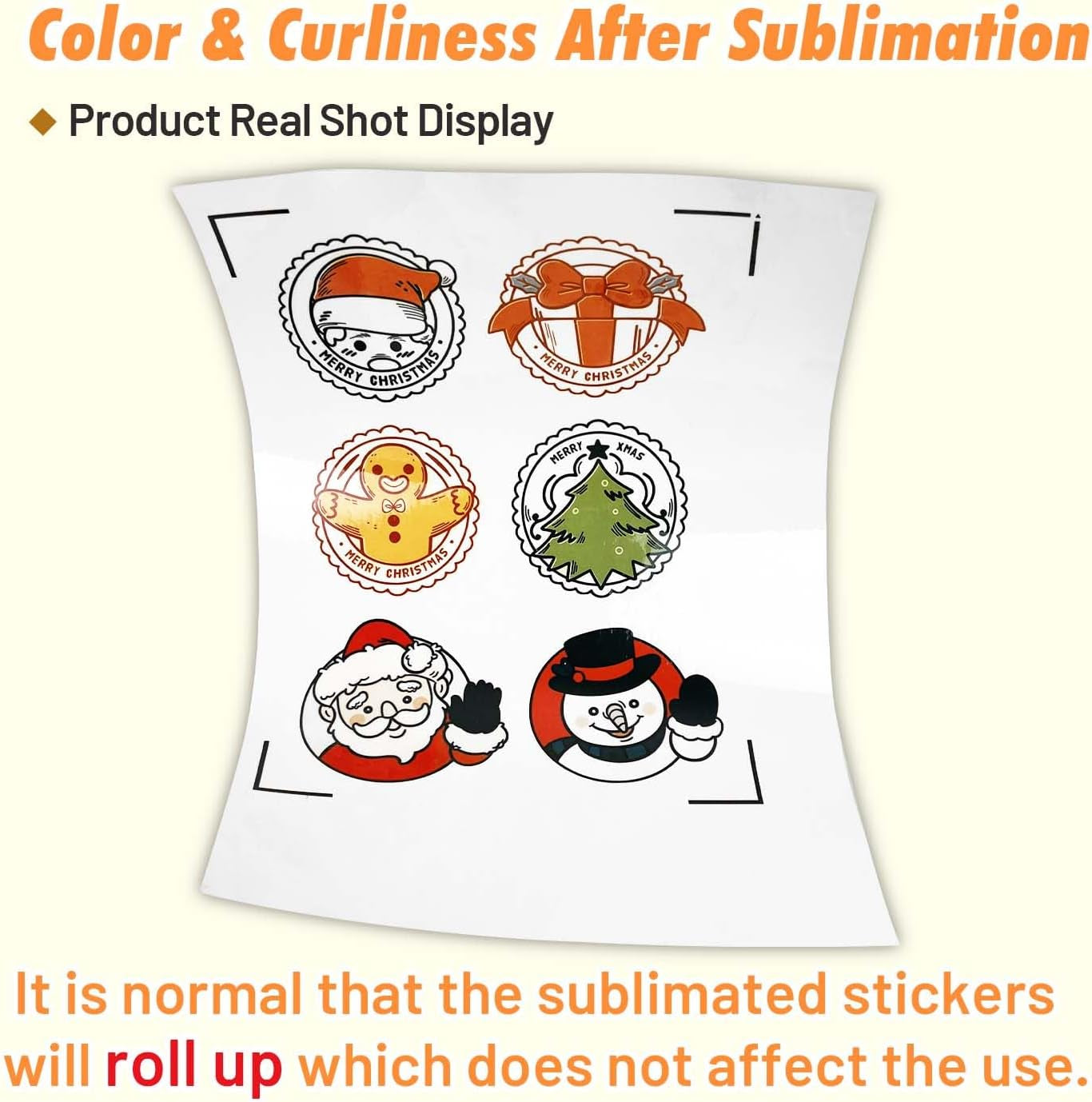 Transourdream Sublimation Sticker Paper-10 Pcs 100% Glossy Clear Waterproof Sublimation Stickers 8.5X11 for Sublimation Inkjet Printer with Sublimation Ink, Decoration for Mugs, Phone Cases, Tumbler