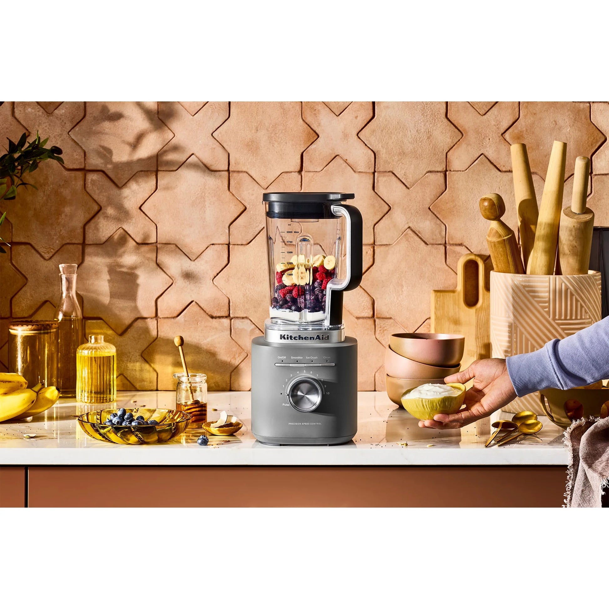 68 Oz Pure Power Blender, 1700 Watt Peak Power*, Matte Charcoal Grey