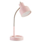 LED Desk Lamp with Catch-All Base & AC Outlet, Matte Blush Pink