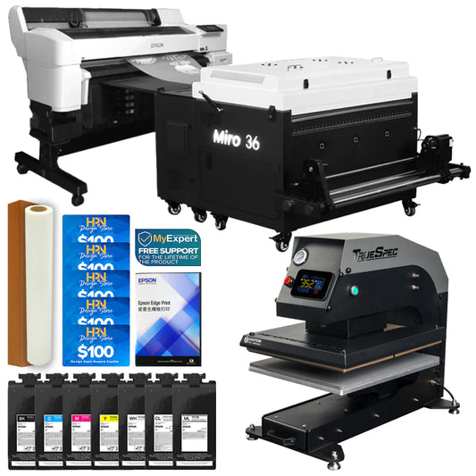 Surecolor G6070 35" DTF Printer Shaker, Ink, Pneumatic Press Bundle