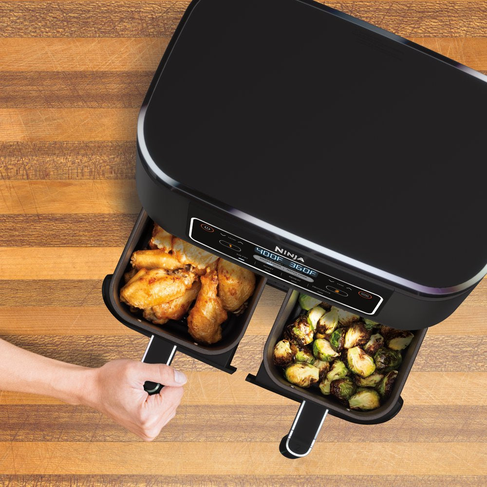 ® Foodi® 4-In-1 8-Quart. 2-Basket Air Fryer with Dualzone™ Technology- Air Fry, Roast, and More