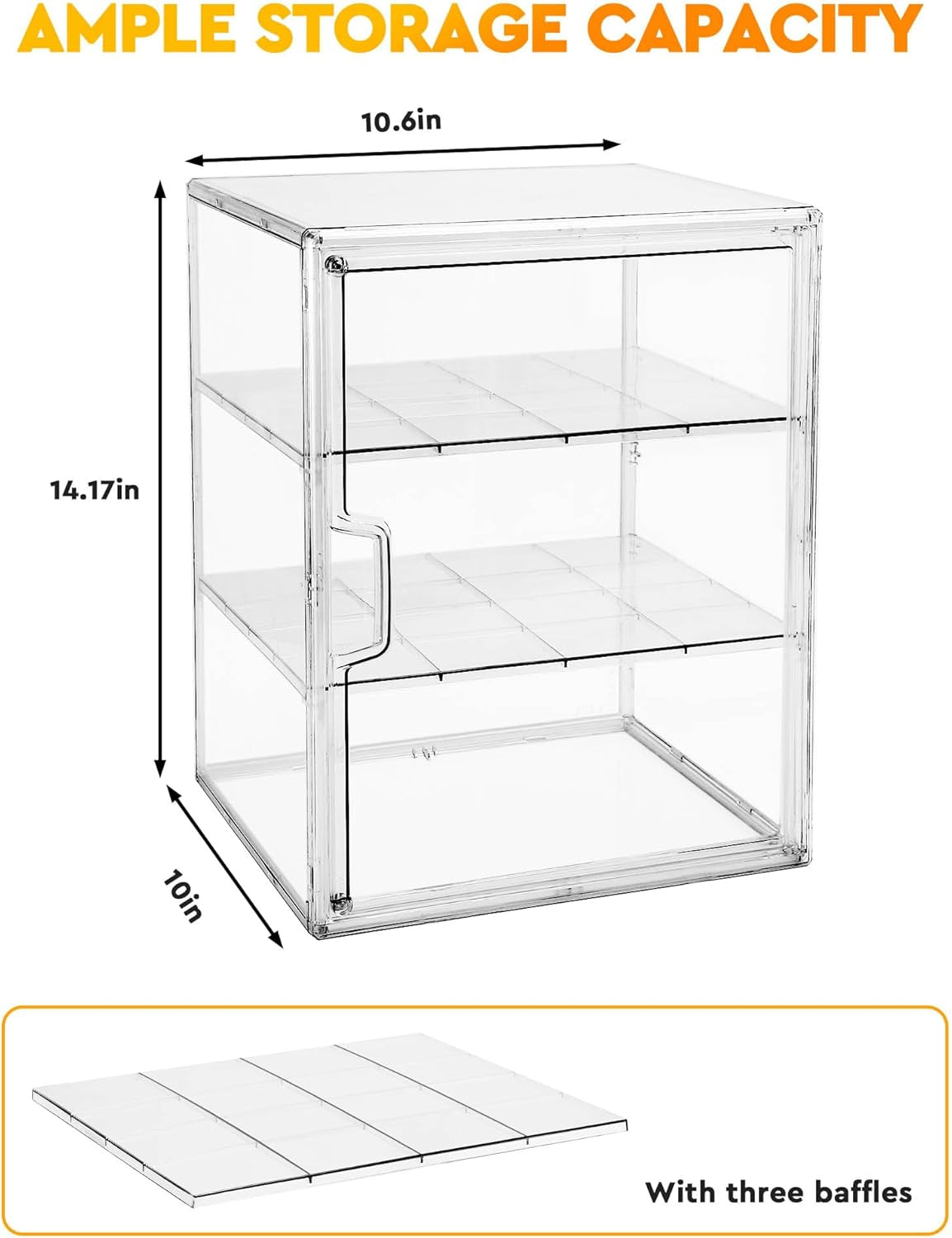 Pastry Display Case,Bread Box for Kitchen Countertop,4-Layer Adjustable Breadbox, Large Capacity Bread Box for Home-Baked Breads,Muffins,Bagel Storage Container, Bread Holder 1-Pack