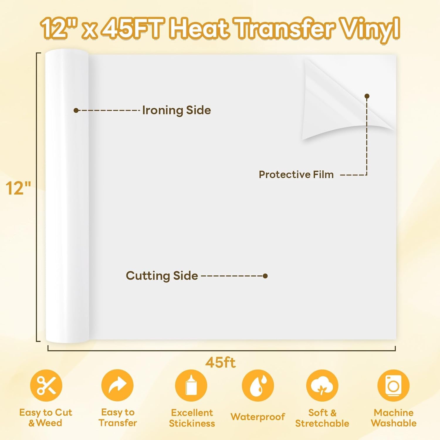 Auto Heat Press 2 & White Heat Transfer Vinyl - 12" X 45FT