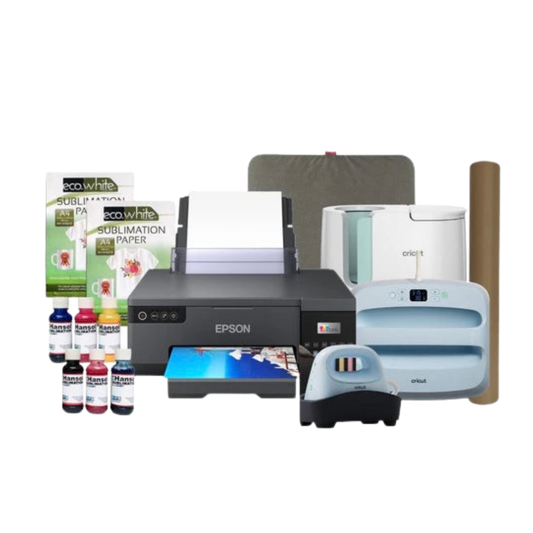 Sublimation Printing Advanced Business Bundle - Epson L8050 Printer, Cricut Mug Press, Easypress 3 & Hat Press