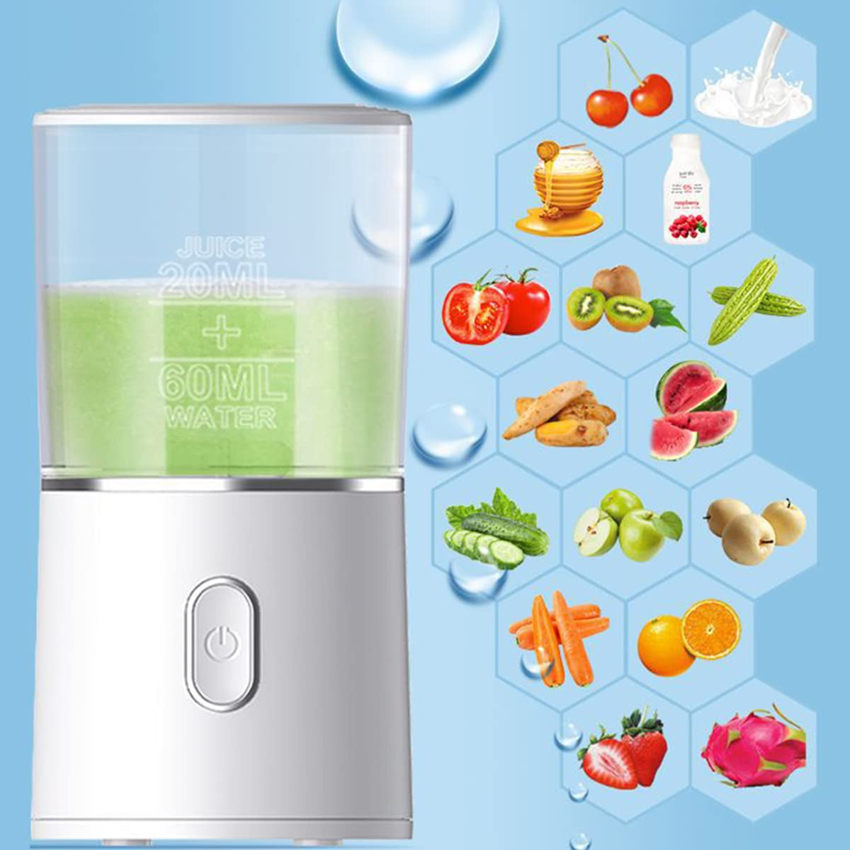 Flylin Facial Mask Machine, Face Mask Maker Multi-Function Natural Fruit Vegetable Collagen Cream Mask Machine USB Rechargeable DIY Automatic Facial Care Face Mask Maker Machine