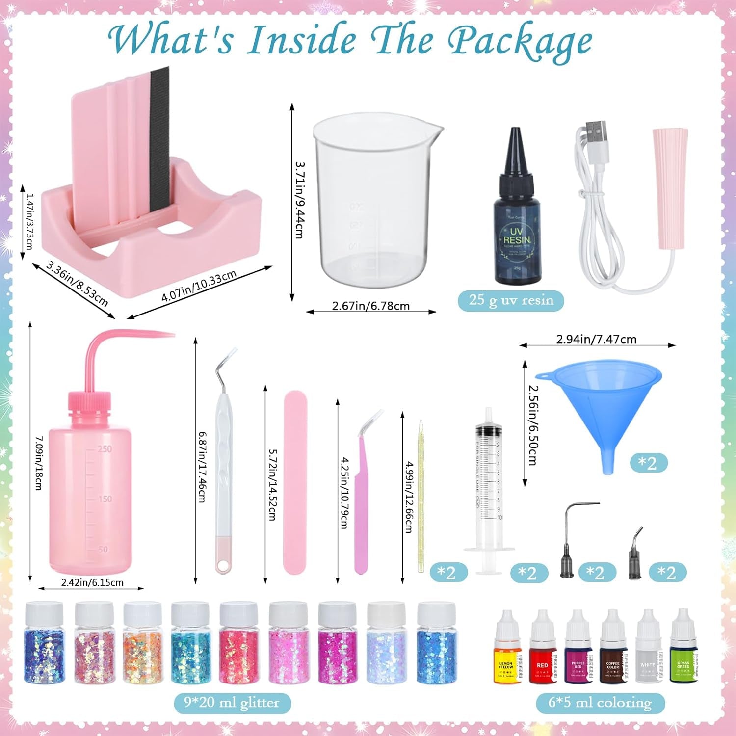 Snow Globe Tumbler Starter Kit DIY Tools, Snow Globe Cup Supplies Craft Too Set, Cups Are Not Included