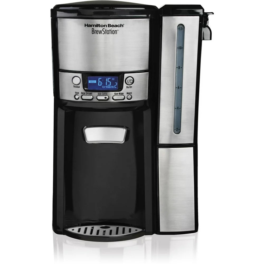 Brew Station 12 Cup Programmable Coffee Maker, Removable Reservoir, Stainless Steel, 47950