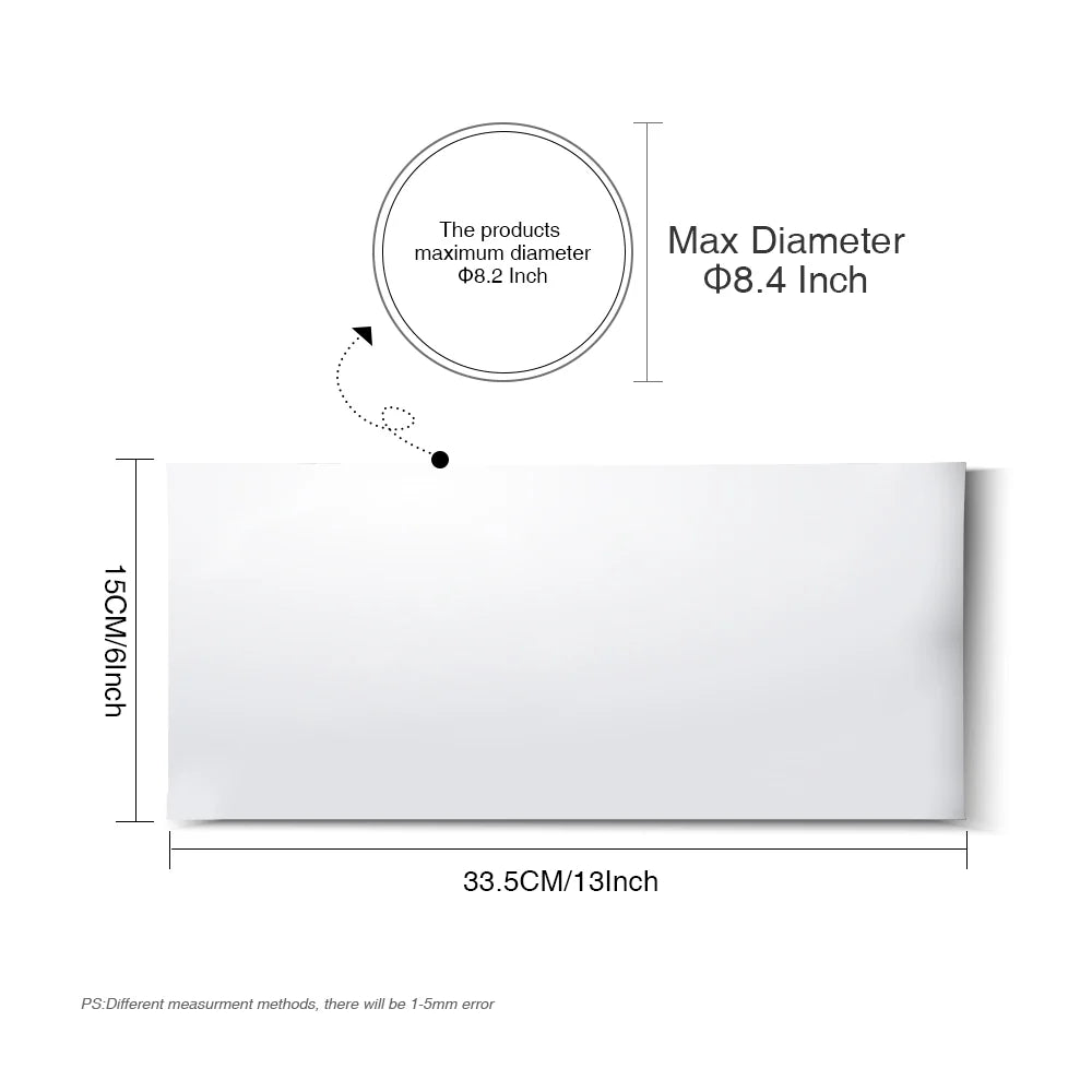 Shrink Wrap Film Sleeves for Sublimation Bowls 6" X 13" 50 PCS