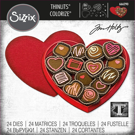 Thinlits Die Set 24PK True Love Colorize by Tim Holtz, 666290, Multi-Colour