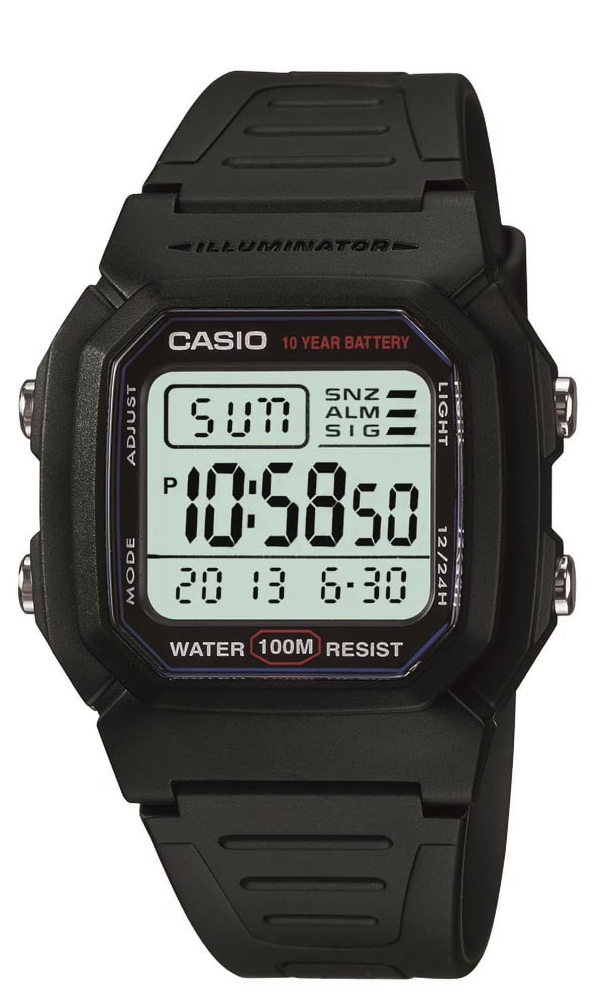 Adult Men'S Classic Digital Sport Watch with Resin Band W800H-1AV