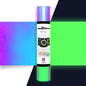 Glow in the Dark Vinyl Permanent Chrome Vinyl, Opal White to Green, 1Ft X 5Ft for Craft Cutter Sign Plotter Decals Scrapbook Lettering DIY Decorations