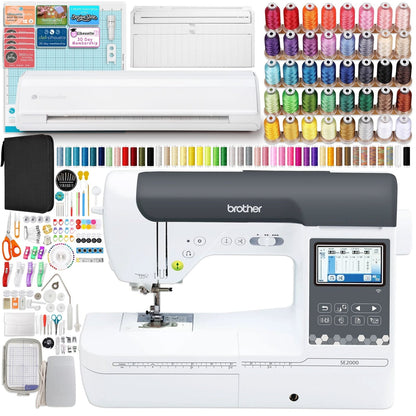 Brother SE2000 Embroidery & Sewing Machine Bundle W/ Silhouette Cameo 5 Alpha