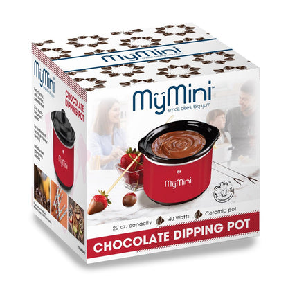 Dipping Pot Food Warmer, Red (5.9" X 5.9", 2.4Lb)